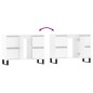 vidaXL Mueble de baño madera de ingeniería blanco brillo 80x33x60 cm vidaXL Mueble de baño madera de ingeniería blanco brillo 80x33x60 cm
