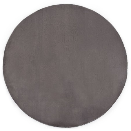 vidaXL Alfombra de pelo sintético de conejo gris oscuro 160 cm