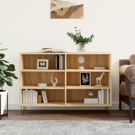 vidaXL Aparador de madera contrachapada roble Sonoma 103,5x35x70 cm