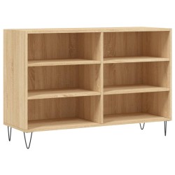 vidaXL Aparador de madera contrachapada roble Sonoma 103,5x35x70 cm
