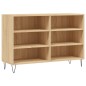 vidaXL Aparador de madera contrachapada roble Sonoma 103,5x35x70 cm