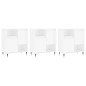 vidaXL Aparadores 3 uds madera contrachapada blanco brillo vidaXL Aparadores 3 uds madera contrachapada blanco brillo