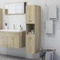 vidaXL Armario de baño madera contrachapada roble Sonoma 30x30x130 cm vidaXL Armario de baño madera contrachapada roble Sonoma 30x30x130 cm