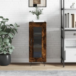 vidaXL Aparador madera de ingeniería roble ahumado 34,5x34x90 cm