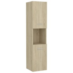 vidaXL Armario de baño madera contrachapada roble Sonoma 30x30x130 cm