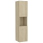 vidaXL Armario de baño madera contrachapada roble Sonoma 30x30x130 cm vidaXL Armario de baño madera contrachapada roble Sonoma 30x30x130 cm