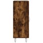 vidaXL Aparador madera de ingeniería roble ahumado 34,5x34x90 cm