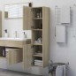 vidaXL Armario de baño madera contrachapada roble Sonoma 30x30x130 cm vidaXL Armario de baño madera contrachapada roble Sonoma 30x30x130 cm