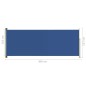 vidaXL Toldo lateral retráctil de jardín azul 117x300 cm vidaXL Toldo lateral retráctil de jardín azul 117x300 cm