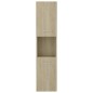 vidaXL Armario de baño madera contrachapada roble Sonoma 30x30x130 cm vidaXL Armario de baño madera contrachapada roble Sonoma 30x30x130 cm