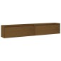 vidaXL Armario de pared 2 uds madera de pino marrón miel 100x30x35 cm vidaXL Armario de pared 2 uds madera de pino marrón miel 100x30x35 cm