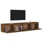 vidaXL Armario de pared 2 uds madera de pino marrón miel 100x30x35 cm vidaXL Armario de pared 2 uds madera de pino marrón miel 100x30x35 cm