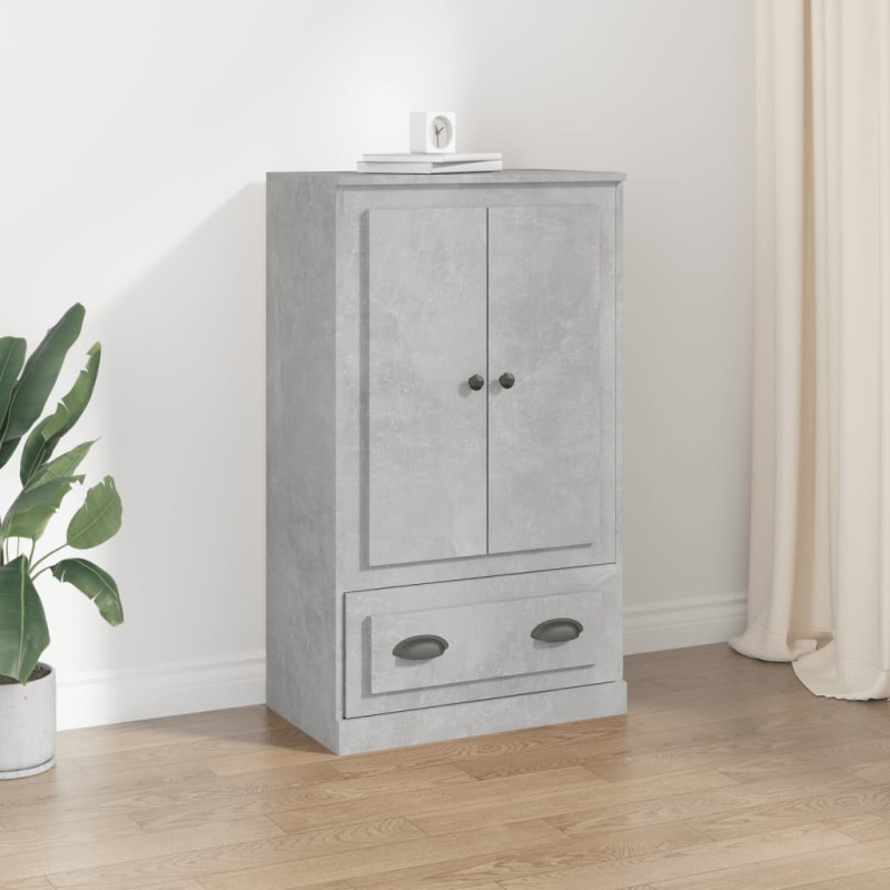 vidaXL Aparador de madera contrachapada gris hormigón 60x35,5x103,5 cm vidaXL Aparador de madera contrachapada gris hormigón 60x35,5x103,5 cm