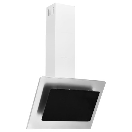 vidaXL Campana extractora acero inox y vidrio templado plateado 60 cm