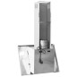 vidaXL Campana extractora acero inox y vidrio templado plateado 60 cm vidaXL Campana extractora acero inox y vidrio templado plateado 60 cm