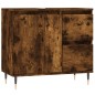 vidaXL Armario de baño madera contrachapada roble ahumado 65x33x60 cm vidaXL Armario de baño madera contrachapada roble ahumado 65x33x60 cm