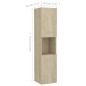 vidaXL Armario de baño madera contrachapada roble Sonoma 30x30x130 cm vidaXL Armario de baño madera contrachapada roble Sonoma 30x30x130 cm
