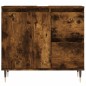 vidaXL Armario de baño madera contrachapada roble ahumado 65x33x60 cm vidaXL Armario de baño madera contrachapada roble ahumado 65x33x60 cm