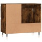 vidaXL Armario de baño madera contrachapada roble ahumado 65x33x60 cm vidaXL Armario de baño madera contrachapada roble ahumado 65x33x60 cm