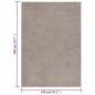 vidaXL Alfombra de pelo largo beige 140x200 cm