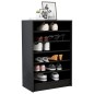 vidaXL Mueble zapatero de madera contrachapada negro 60x35x92 cm