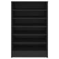 vidaXL Mueble zapatero de madera contrachapada negro 60x35x92 cm