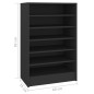 vidaXL Mueble zapatero de madera contrachapada negro 60x35x92 cm
