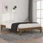vidaXL Estructura de cama madera maciza pino marrón miel 120x200 cm