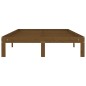 vidaXL Estructura de cama madera maciza pino marrón miel 120x200 cm