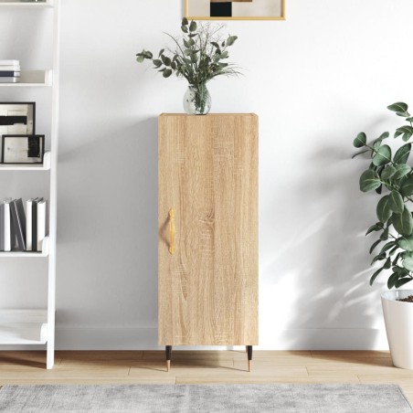 vidaXL Aparador madera contrachapada color roble Sonoma 34,5x34x90 cm