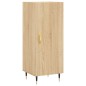 vidaXL Aparador madera contrachapada color roble Sonoma 34,5x34x90 cm vidaXL Aparador madera contrachapada color roble Sonoma 34,5x34x90 cm