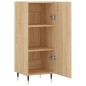vidaXL Aparador madera contrachapada color roble Sonoma 34,5x34x90 cm vidaXL Aparador madera contrachapada color roble Sonoma 34,5x34x90 cm