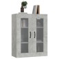 vidaXL Armario colgante de pared gris hormigón 69,5x34x90 cm