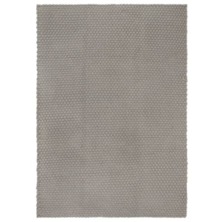 vidaXL Alfombra rectangular algodón gris 200x300 cm