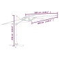 vidaXL Sombrilla colgante de doble techo verde 300x300 cm vidaXL Sombrilla colgante de doble techo verde 300x300 cm
