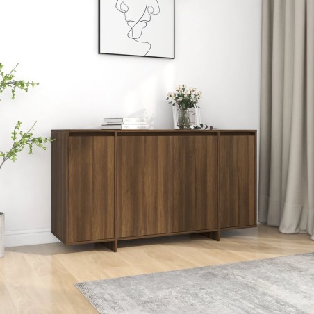 vidaXL Aparador de madera de ingeniería marrón roble 135x41x75 cm