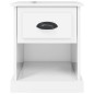 vidaXL Mesitas de noche 2 uds madera blanco brillante 39x39x47,5 cm vidaXL Mesitas de noche 2 uds madera blanco brillante 39x39x47,5 cm