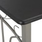vidaXL Set mesa y sillas altas de cocina 3 piezas madera y acero negro vidaXL Set mesa y sillas altas de cocina 3 piezas madera y acero negro