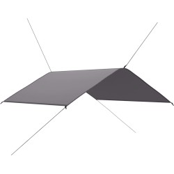 vidaXL Lona de exterior gris 4x4 m