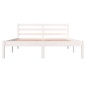 vidaXL Estructura de cama madera maciza de pino blanco 135x190 cm vidaXL Estructura de cama madera maciza de pino blanco 135x190 cm