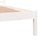 vidaXL Estructura de cama madera maciza de pino blanco 135x190 cm vidaXL Estructura de cama madera maciza de pino blanco 135x190 cm
