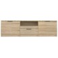 vidaXL Mueble de TV madera contrachapada roble Sonoma 140x35x40 cm