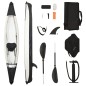 vidaXL Kayak inflable poliéster negro 375x72x31 cm vidaXL Kayak inflable poliéster negro 375x72x31 cm