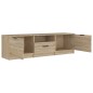 vidaXL Mueble de TV madera contrachapada roble Sonoma 140x35x40 cm