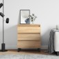 vidaXL Aparador de madera contrachapada roble Sonoma 60x35x70 cm