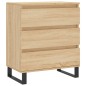 vidaXL Aparador de madera contrachapada roble Sonoma 60x35x70 cm