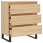 vidaXL Aparador de madera contrachapada roble Sonoma 60x35x70 cm