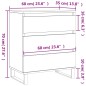 vidaXL Aparador de madera contrachapada roble Sonoma 60x35x70 cm