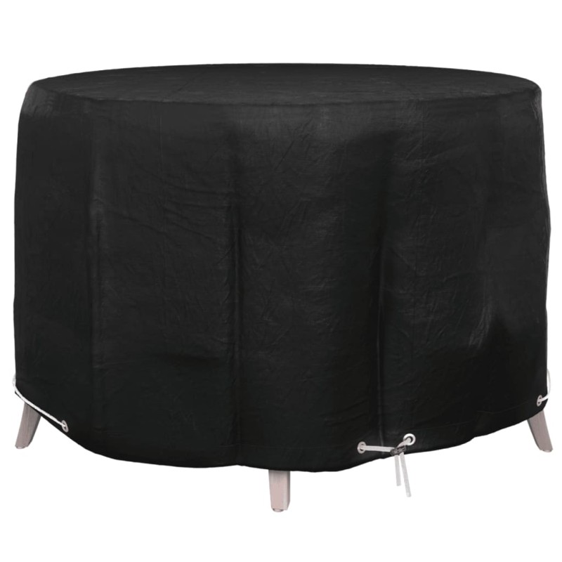 vidaXL Fundas para muebles de jardín 6 ojales redonda Ø125x75 cm vidaXL Fundas para muebles de jardín 6 ojales redonda Ø125x75 cm