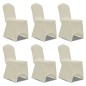 Set de 6 Fundas ajustadas para sillas, color crema Set de 6 Fundas ajustadas para sillas, color crema